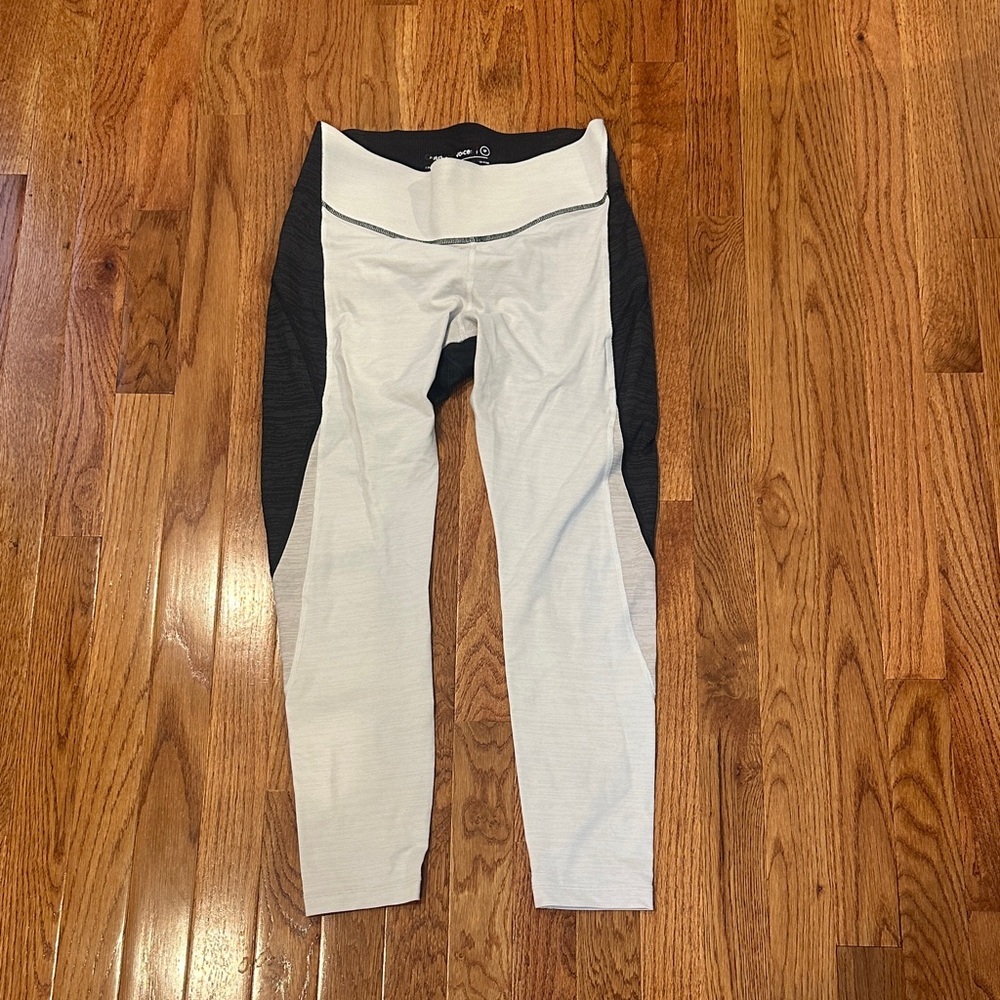 Outdoor Voices Black and Cream Leggings